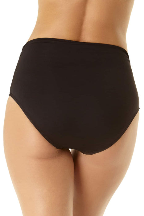 Anne Cole - Convertible High Waist Shirred Swim Bottom