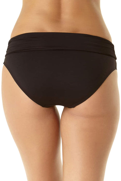 Anne Cole - Convertible High Waist Shirred Swim Bottom