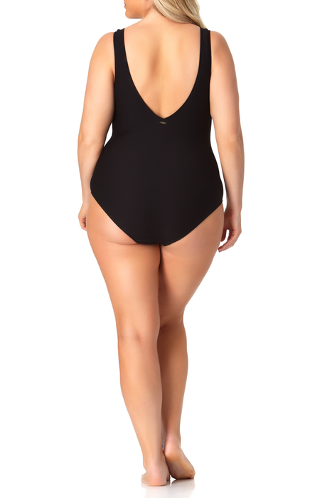 Anne Cole Plus - Twist Front One Piece Swimsuit