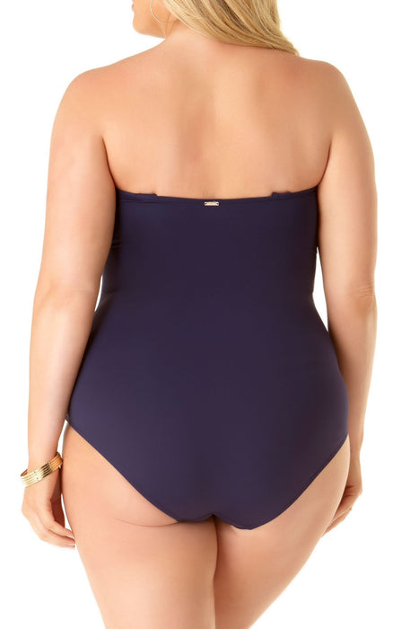 Anne Cole Plus - Twist Front Shirred One Piece
