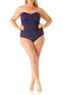 Anne Cole Plus - Twist Front Shirred One Piece