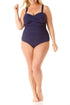 Anne Cole Plus - Twist Front Shirred One Piece