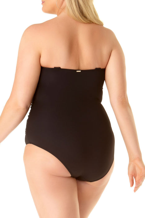 Anne Cole Plus - Twist Front Shirred One Piece
