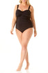 Anne Cole Plus - Twist Front Shirred One Piece
